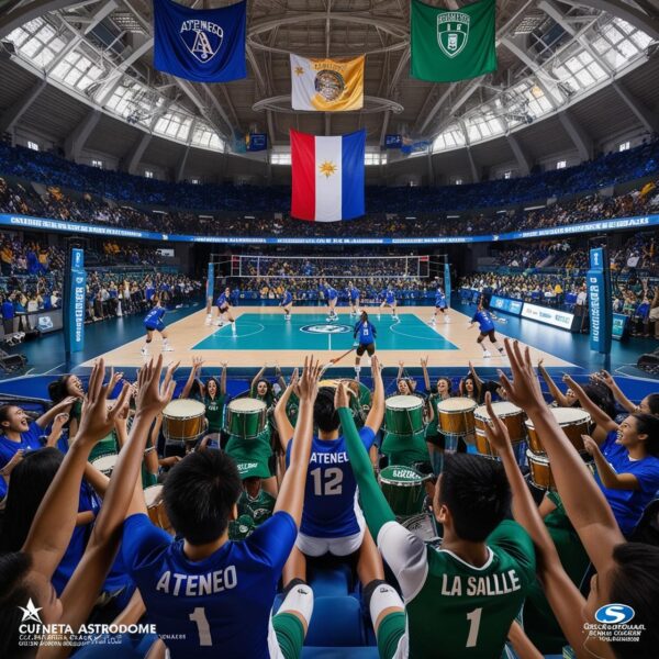 Crowd cheering volleyball