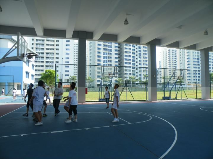 Indoor outdoor court view