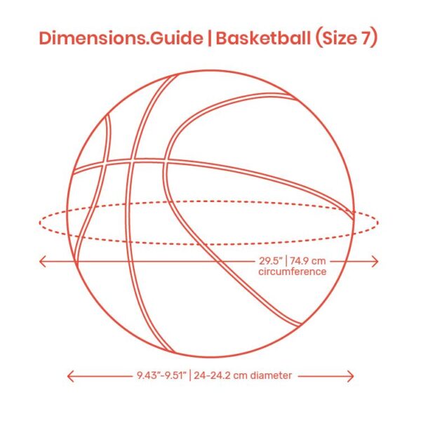 Basketball ball size chart for kids, teens, and adults