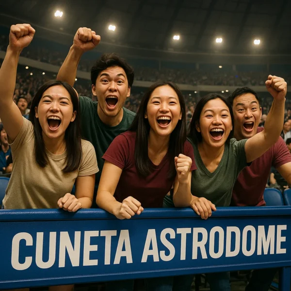 Fans enjoying front row seats at Cuneta Astrodome during a live event