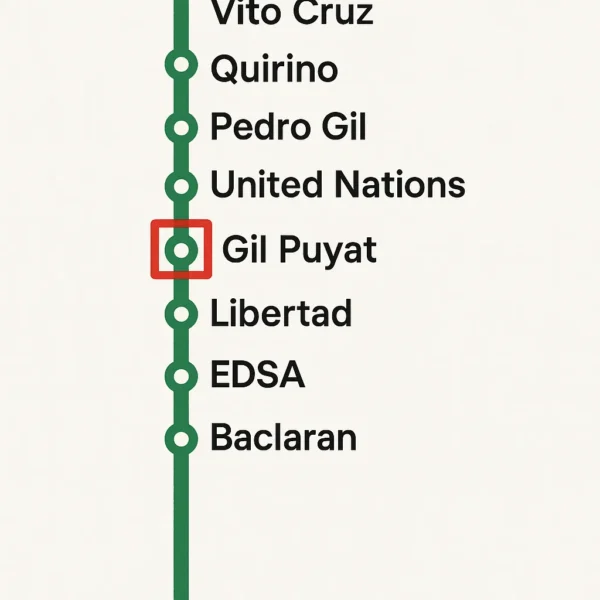 LRT station map
