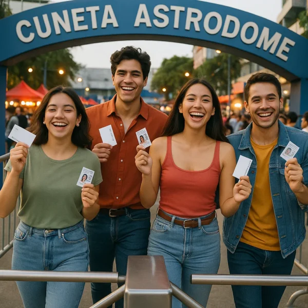 Visitors with tickets and IDs entering Cuneta Astrodome