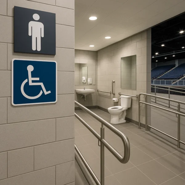 Accessible restroom and ramp at Cuneta Astrodome for PWD visitors.
