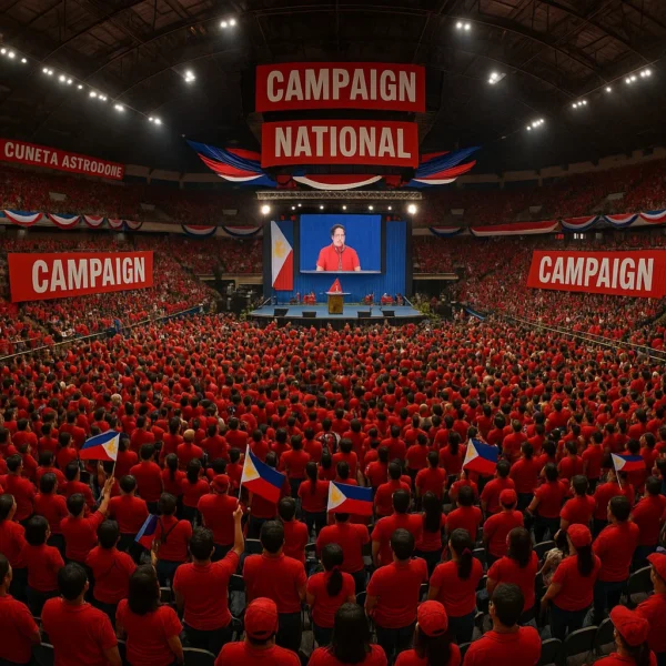 Political rally inside Cuneta Astrodome during a national campaign