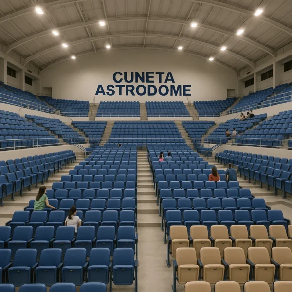 Rows of seats and amenities inside Cuneta Astrodome.