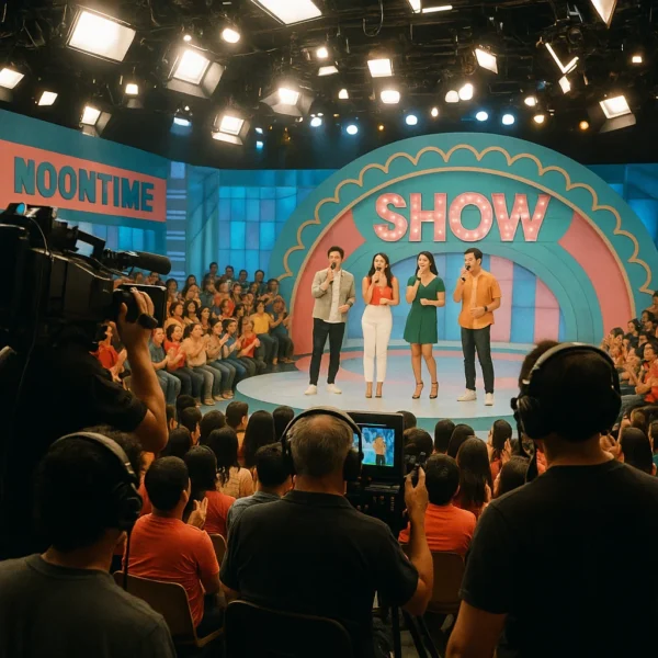 TV show taping with live audience inside Cuneta Astrodome